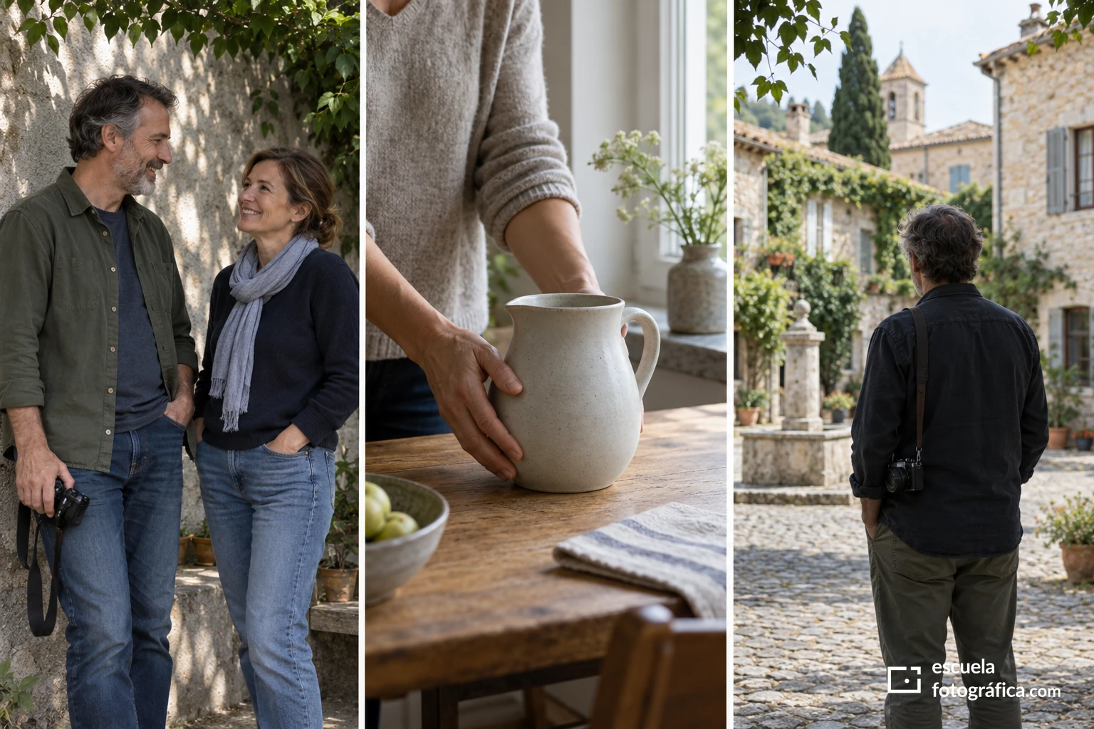 Tres situaciones de práctica: conversar para un retrato, preparar un objeto y observar un lugar