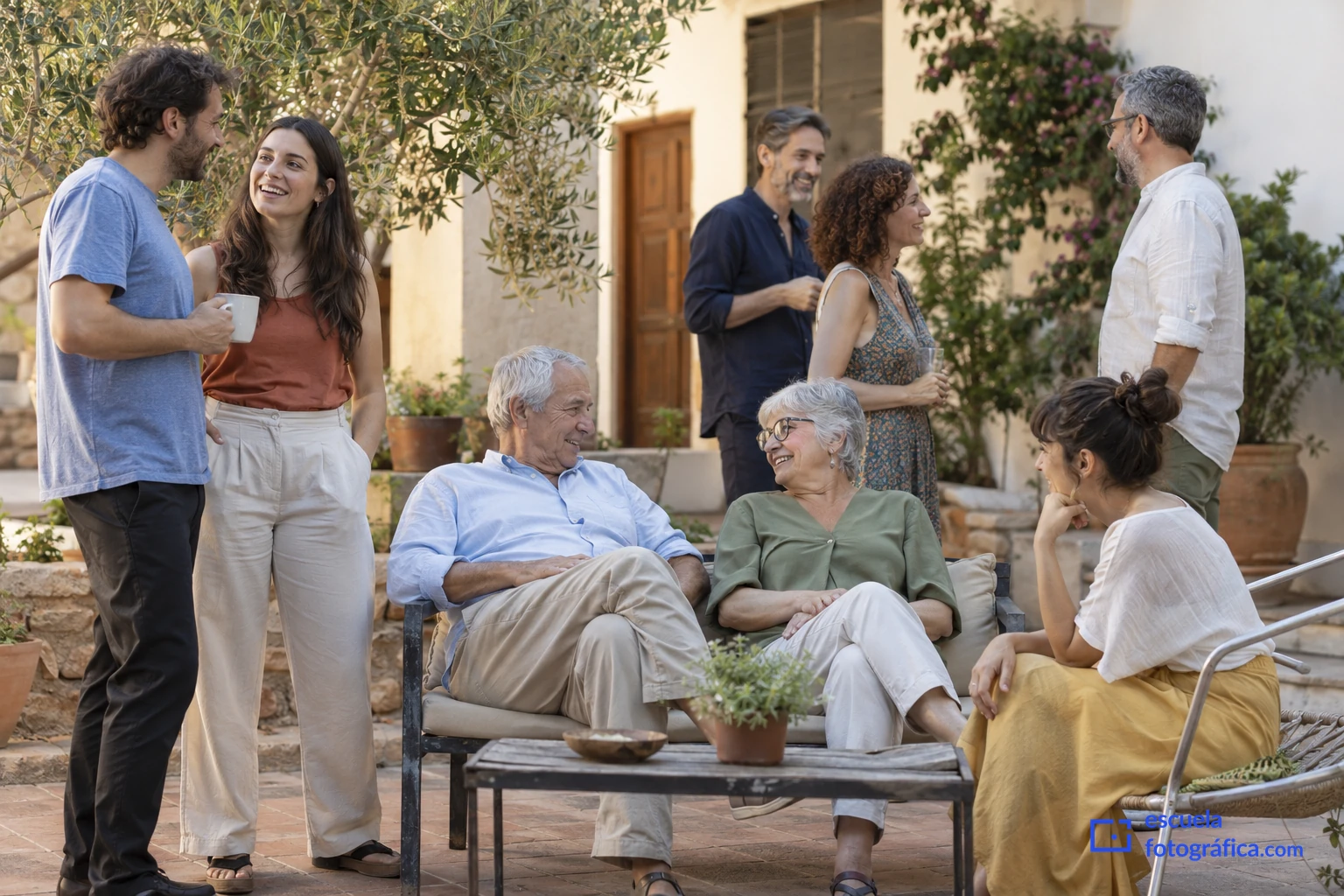 Una reunión familiar grande: planear las fotos para que no falte ninguna relación importante