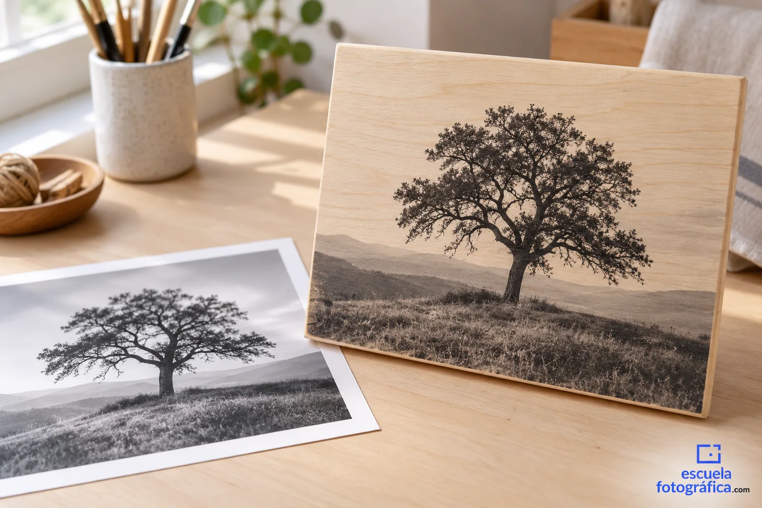 Cómo preparar una fotografía para transferirla a madera