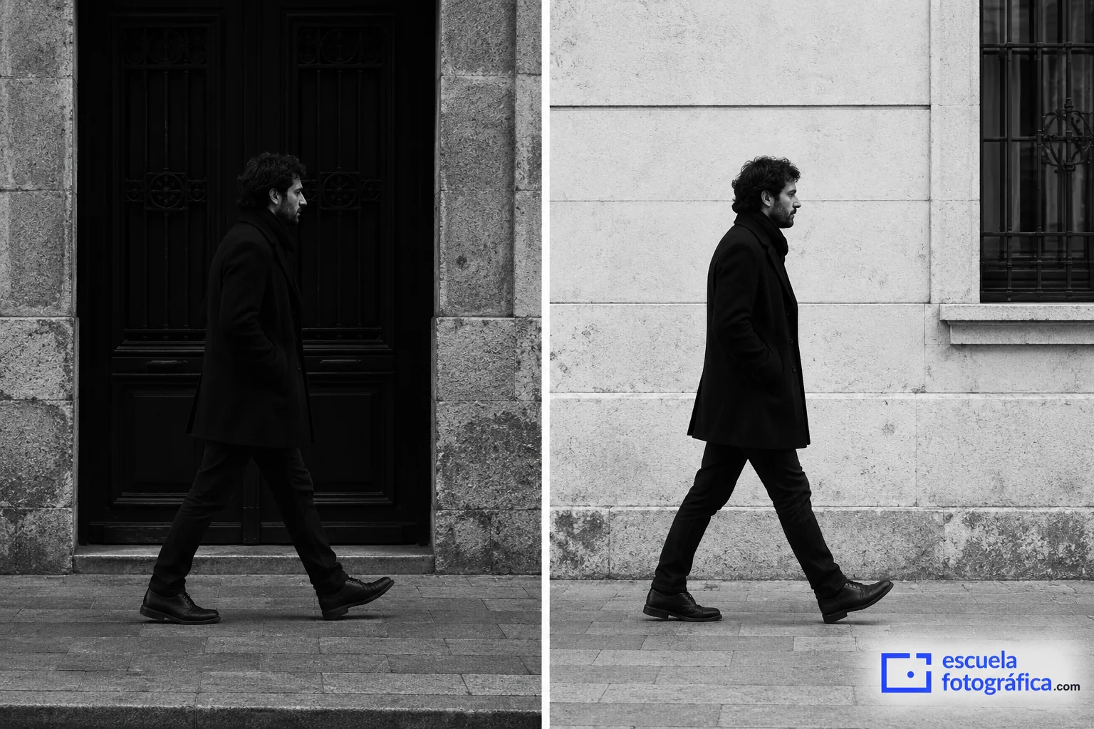 Comparación de una figura confundida con el fondo y otra separada