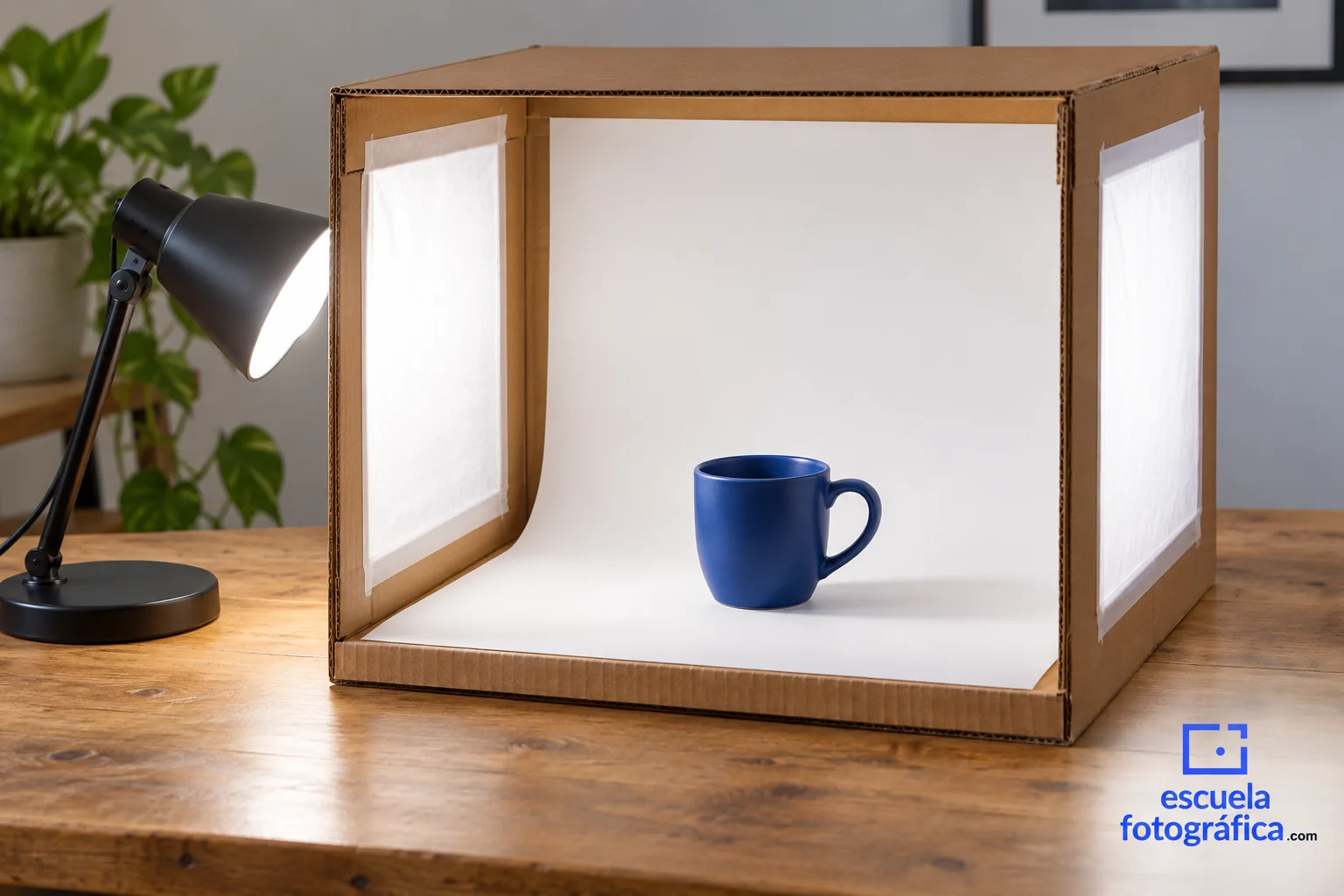 Caja de luz de cartón para objetos pequeños: construirla y comprobar sus límites