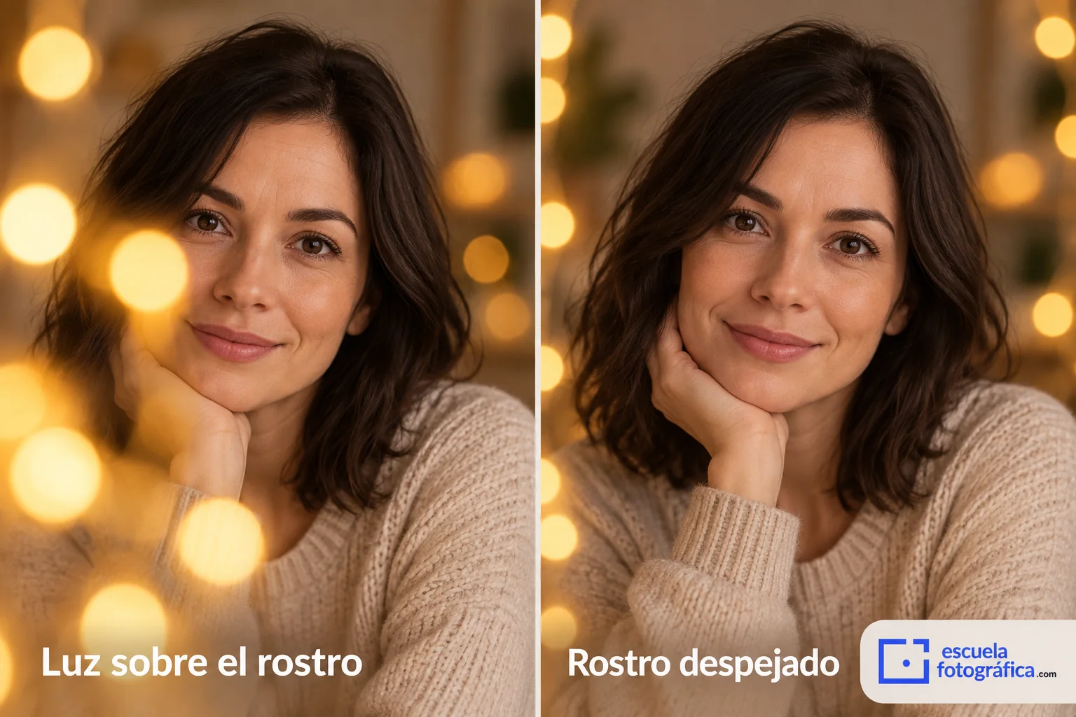 Comparación de luces que tapan la mirada y luces colocadas en un borde